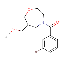 Chemical structure of 4-(3-bromobenzoyl)-6-(methoxymethyl)-1,4-oxazepane - CSSB06815333477