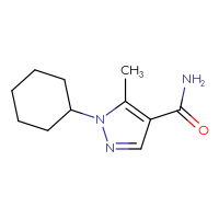 Chemical structure of 1-cyclohexyl-5-methyl-1H-pyrazole-4-carboxamide - CSSB00100362354