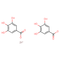 Chemical structure of zinc(2+) bis(3,4,5-trihydroxybenzoate) - CSSB20785368566