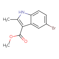 Chemical structure of methyl 5-bromo-2-methyl-1H-indole-3-carboxylate - CSSB00010718615