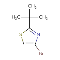 Chemical structure of 4-bromo-2-tert-butyl-1,3-thiazole - CSSB00010212400