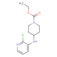 Chemical structure of ethyl 4-[(2-chloropyridin-3-yl)amino]piperidine-1-carboxylate - CSSB00054095656