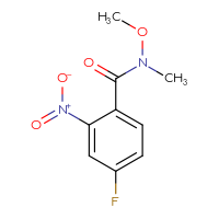 Chemical structure of 4-fluoro-N-methoxy-N-methyl-2-nitrobenzamide - CSSB00006247098