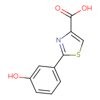 Chemical structure of 2-(3-hydroxyphenyl)-1,3-thiazole-4-carboxylic acid - CSSB00011260858