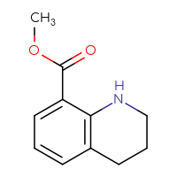 Chemical structure of methyl 1,2,3,4-tetrahydroquinoline-8-carboxylate - CSSB00009872105