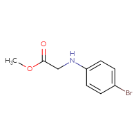 Chemical structure of methyl 2-[(4-bromophenyl)amino]acetate - CSSB00000219630