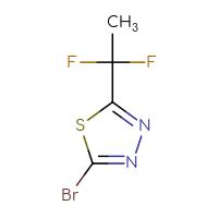 Chemical structure of 2-bromo-5-(1,1-difluoroethyl)-1,3,4-thiadiazole - CSSB00015208581
