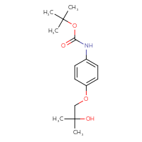 Chemical structure of tert-butyl N-[4-(2-hydroxy-2-methylpropoxy)phenyl]carbamate - CSSB00137415368