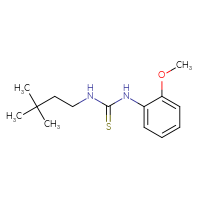 Chemical structure of 3-(3,3-dimethylbutyl)-1-(2-methoxyphenyl)thiourea - CSSB02005219851