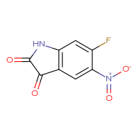 Chemical structure of 6-fluoro-5-nitro-2,3-dihydro-1H-indole-2,3-dione - CSSB00000742255