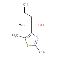 Chemical structure of 2-(2,5-dimethyl-1,3-thiazol-4-yl)pentan-2-ol - CSSB06601234496