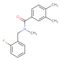 Chemical structure of N-[(2-fluorophenyl)methyl]-N,3,4-trimethylbenzamide - CSSB00103923497