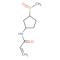 Chemical structure of N-(3-methanesulfinylcyclopentyl)prop-2-enamide - CSSB01800152596