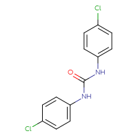 Chemical structure of 1,3-bis(4-chlorophenyl)urea - CSSB00000586424