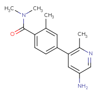 Chemical structure of 4-(5-amino-2-methylpyridin-3-yl)-N,N,2-trimethylbenzamide - CSSB06718833802