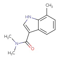 Chemical structure of N,N,7-trimethyl-1H-indole-3-carboxamide - CSSB03513659804