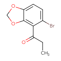 Chemical structure of 1-(5-bromo-2H-1,3-benzodioxol-4-yl)propan-1-one - CSSB20813961110