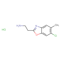 Chemical structure of 2-(6-chloro-5-methyl-1,3-benzoxazol-2-yl)ethan-1-amine hydrochloride - CSSB00015187832