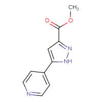 Chemical structure of methyl 5-(pyridin-4-yl)-1H-pyrazole-3-carboxylate - CSSB00011306904