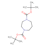 Chemical structure of 1,4-di-tert-butyl 1,4-diazepane-1,4-dicarboxylate - CSSB00000025112