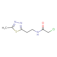 Chemical structure of 2-chloro-N-[2-(5-methyl-1,3,4-thiadiazol-2-yl)ethyl]acetamide - CSSB00016456084