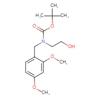 Chemical structure of tert-butyl N-[(2,4-dimethoxyphenyl)methyl]-N-(2-hydroxyethyl)carbamate - CSSB00161000535