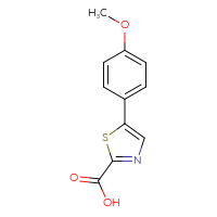 Chemical structure of 5-(4-methoxyphenyl)-1,3-thiazole-2-carboxylic acid - CSSB00010244841
