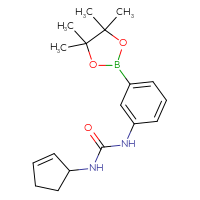 Chemical structure of 3-(cyclopent-2-en-1-yl)-1-[3-(4,4,5,5-tetramethyl-1,3,2-dioxaborolan-2-yl)phenyl]urea - CSSB02526935692
