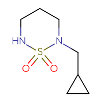 Chemical structure of 2-(cyclopropylmethyl)-1λ⁶,2,6-thiadiazinane-1,1-dione - CSMB00088211368
