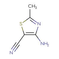 Chemical structure of 4-amino-2-methyl-1,3-thiazole-5-carbonitrile - CSSB00000125607