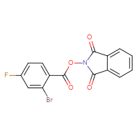 Chemical structure of 1,3-dioxo-2,3-dihydro-1H-isoindol-2-yl 2-bromo-4-fluorobenzoate - CSSB00114046318