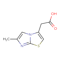 Chemical structure of 2-{6-methylimidazo[2,1-b][1,3]thiazol-3-yl}acetic acid - CSSB00000234329