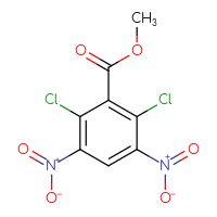 Chemical structure of methyl 2,6-dichloro-3,5-dinitrobenzoate - CSSB00000691890