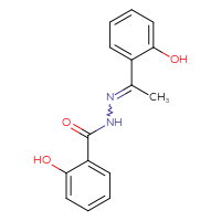 Chemical structure of 2-hydroxy-N'-[1-(2-hydroxyphenyl)ethylidene]benzohydrazide - CSSB02023210862