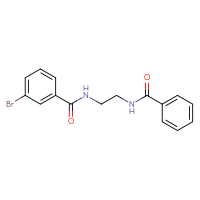 Chemical structure of N-{2-[(3-bromophenyl)formamido]ethyl}benzamide - CSSB00105499164