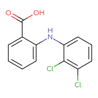Chemical structure of 2-[(2,3-dichlorophenyl)amino]benzoic acid - CSSB00003421954
