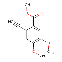 Chemical structure of methyl 2-ethynyl-4,5-dimethoxybenzoate - CSSB00137719520