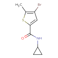 Chemical structure of 4-bromo-N-cyclopropyl-5-methylthiophene-2-carboxamide - CSSB00021542672