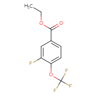 Chemical structure of ethyl 3-fluoro-4-(trifluoromethoxy)benzoate - CSSB00103157713