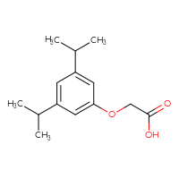 Chemical structure of 2-[3,5-bis(propan-2-yl)phenoxy]acetic acid - CSSB14814456763