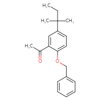 Chemical structure of 1-[2-(benzyloxy)-5-(2-methylbutan-2-yl)phenyl]ethan-1-one - CSSB21103685803