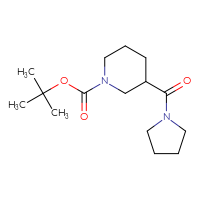 Chemical structure of tert-butyl 3-(pyrrolidine-1-carbonyl)piperidine-1-carboxylate - CSSB00020635819