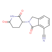 Chemical structure of 2-(2,6-dioxopiperidin-3-yl)-3-oxo-2,3-dihydro-1H-isoindole-4-carbonitrile - CSSB06744562428
