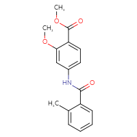 Chemical structure of methyl 2-methoxy-4-(2-methylbenzamido)benzoate - CSSB00025732382