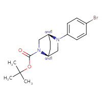 Chemical structure of rac-tert-butyl (1R,4R)-5-(4-bromophenyl)-2,5-diazabicyclo[2.2.2]octane-2-carboxylate - CSSB20620688911