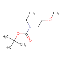 Chemical structure of tert-butyl N-ethyl-N-(2-methoxyethyl)carbamate - CSSB00011924636