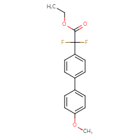 Chemical structure of ethyl 2,2-difluoro-2-{4'-methoxy-[1,1'-biphenyl]-4-yl}acetate - CSSB06581799962