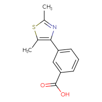 Chemical structure of 3-(2,5-dimethyl-1,3-thiazol-4-yl)benzoic acid - CSSB00021127599