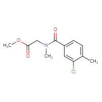 Chemical structure of methyl 2-[1-(3-chloro-4-methylphenyl)-N-methylformamido]acetate - CSSB00005729773