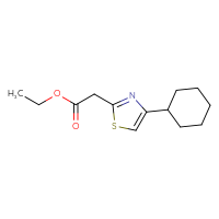 Chemical structure of ethyl 2-(4-cyclohexyl-1,3-thiazol-2-yl)acetate - CSSB00000285469